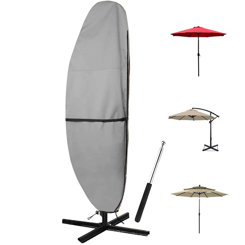 Zenicham Patio Umbrella Parasol Cover - 600D Waterproof Anti-UV Fits 12-14 Feet - Image 1